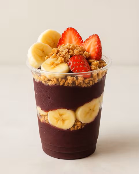 Monte seu Açai no copo pequeno de 300 ml + 4 adicionais Gratis