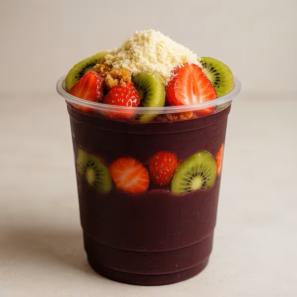 Monte seu Açai no copo médio de 500ml + 4 Adicionais Gratis
