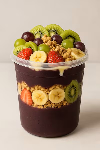 Monte seu Açai no Pote de 1 litro + 6 Adicionais Gratis